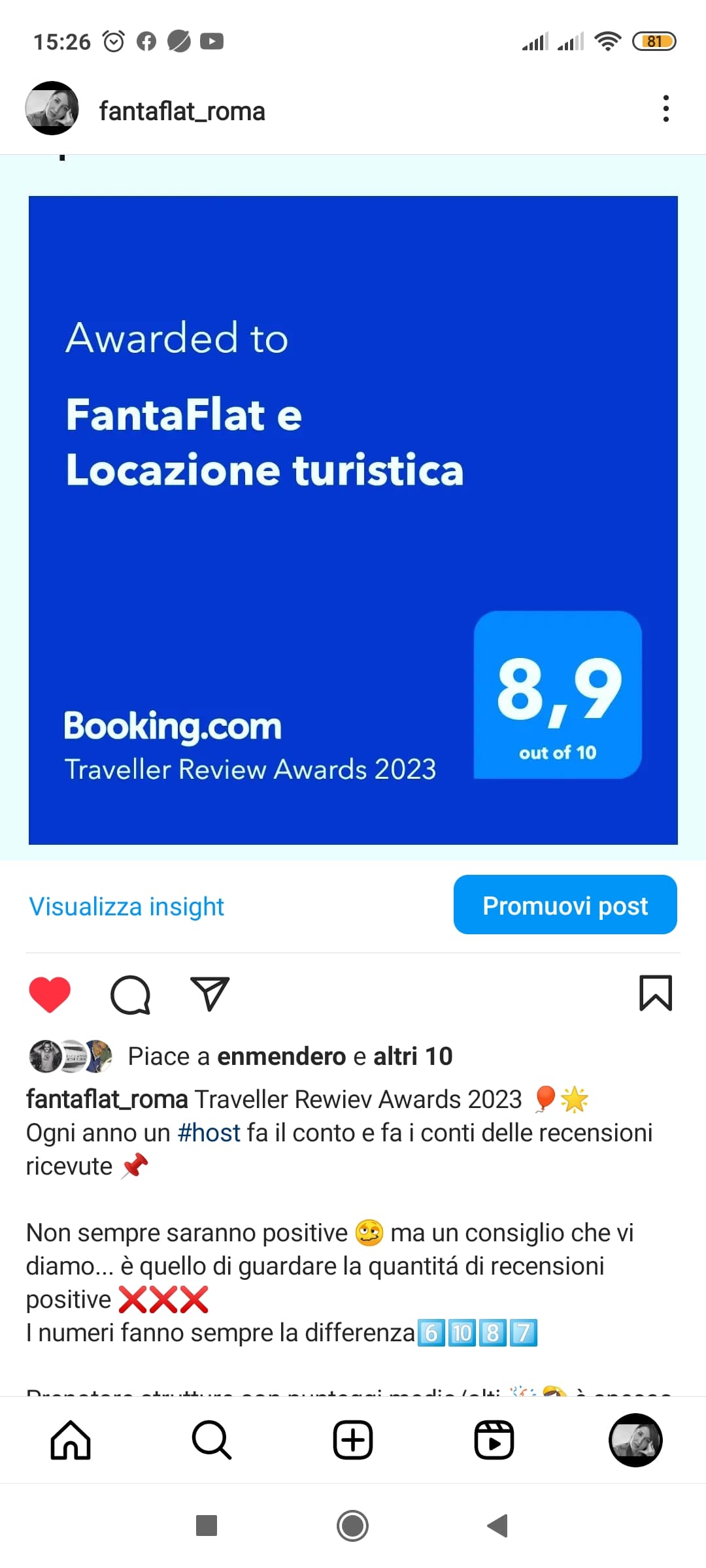 Booking.com Traveller Review Award 2023: 8,9
